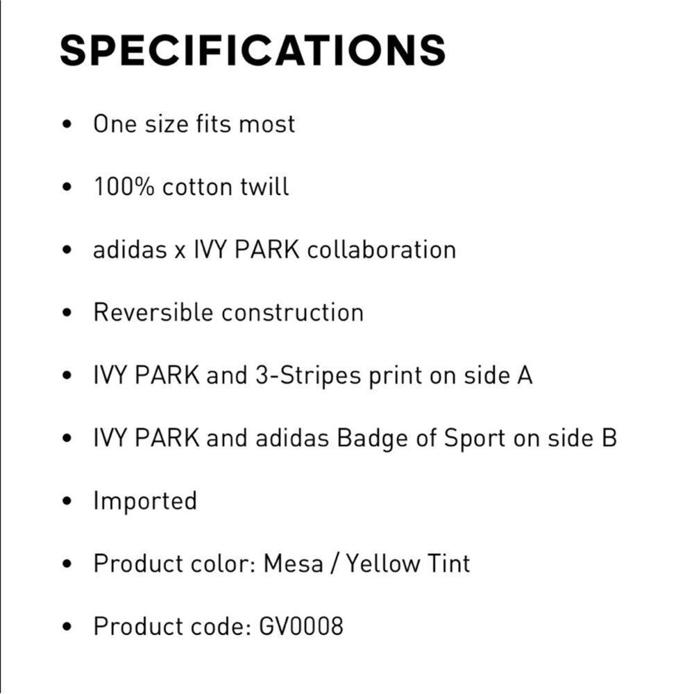 Ivy Park X Adidas Mesa/Yellow Bucket Hat - Picture 4 of 13